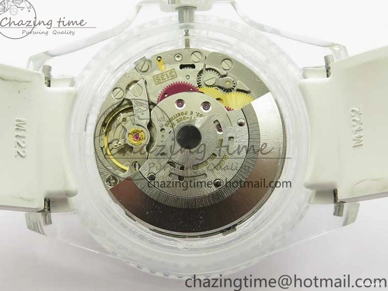 Dial Strap White Green Submariner on VR3135 3AF Transparent Best Phantomlab Edition Rubber 0217